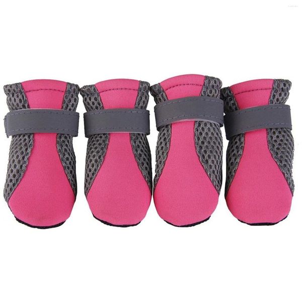 Abbigliamento per cani Scarpe antiscivolo Stivali primaverili estivi Protezione Cinghie riflettenti Chihuahua Teddy Rete traspirante per animali domestici