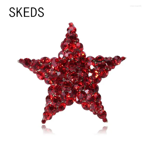 Spille SKEDS Fashion Star Luxury Crystasl Spilla Pin Badge Strass Elegante Donna Uomo Trendy Corpetto Gioielli Bcukle Spille in metallo