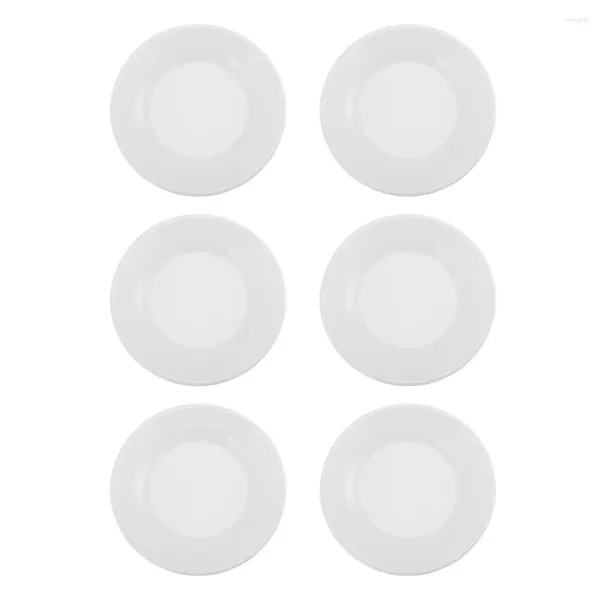 Наборы посуды, 6 шт., кухонные принадлежности, меламиновая тарелка, белые обеденные тарелки, плоские тарелки для пикника, обеденная закуска на открытом воздухе