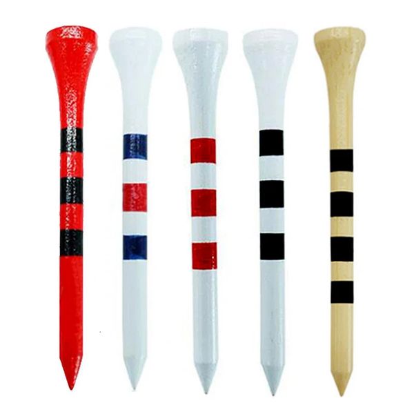 Golf Tees 100pcs Professional Bambu Golf Tees 5x Forte do que Madeira Tee Vermelho Branco Prática Jogo Bola Tee para Ferros Drivers Híbridos 231204