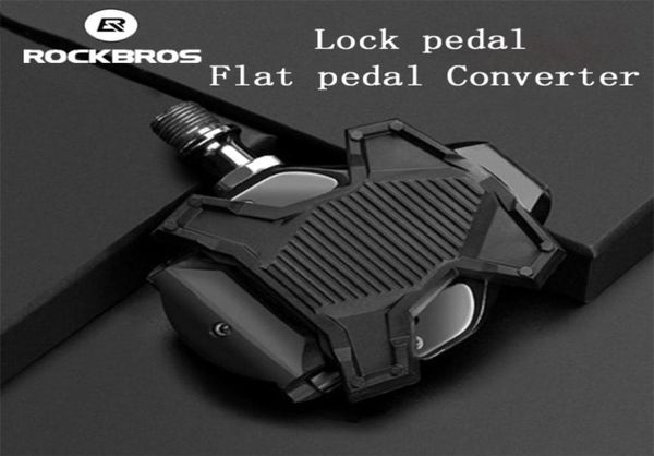 ROCKBROS Rennrad Schloss Pedale Umwandlung Flache Pedal Konverter SPDKEO System Verriegelungsplatte Fahrrad Zubehör28959491010016