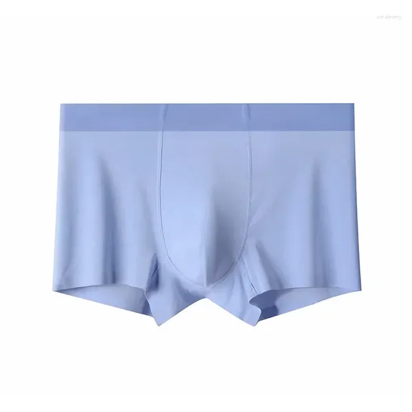 Cuecas Mens Ice Silk Calcinha Sem Emenda Respirável Boxer Flor Fio Juventude Mid Rise Shorts Uma obrigação para o homem resistente