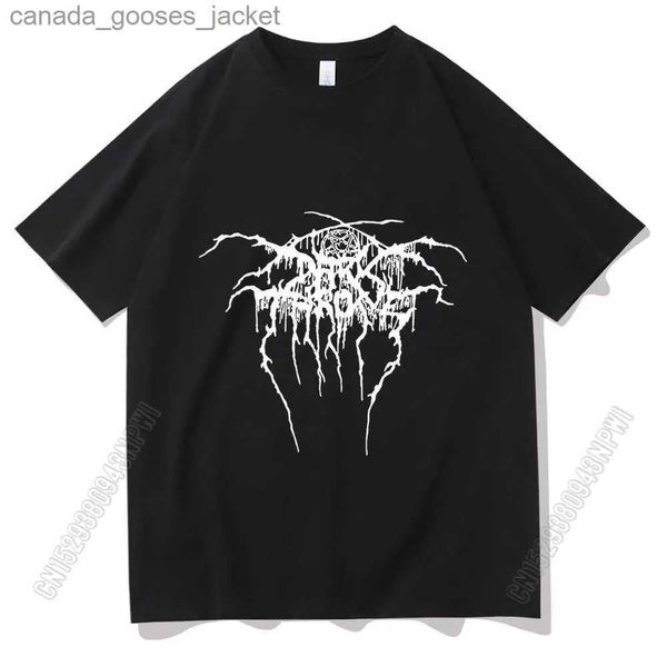 Homens camisetas Personalidade Darkthrone Algodão T-shirt Homens Mulheres Oversize Camiseta Black Metal Mayhem Dim Borgir Taake Sbz6318 Tshirt L231208