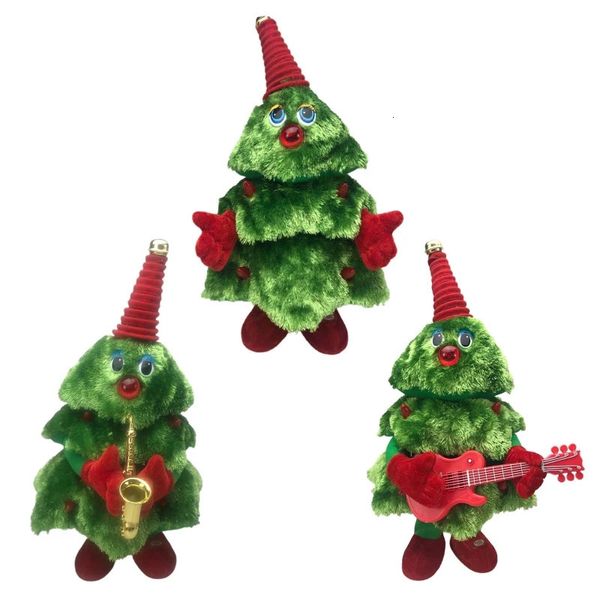 Brinquedo de Natal Suprimentos Bonecas de Pelúcia Dançando Árvore de Natal De Pelúcia Árvore de Natal Brinquedos Musicais Acessório de Mesa Decoração de Quarto 231208