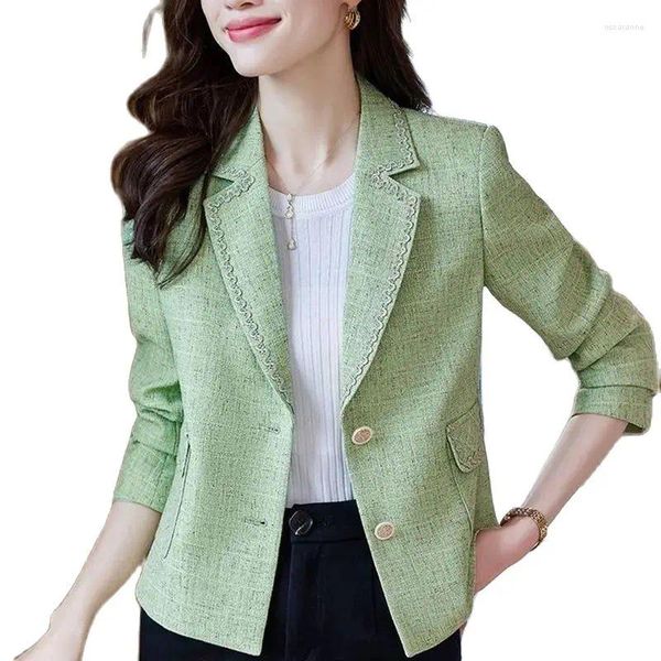 Frauen Anzüge Mode Kurze Anzug Jacke Für Frau 2024 Frühling Herbst Koreanische Casual Kleinen Mantel Top Einreihige Schnalle frauen Blazer