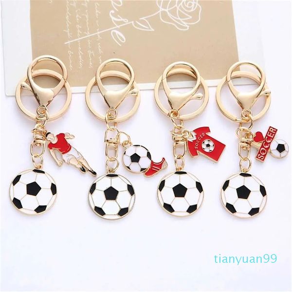 Schlüsselanhänger Lanyards Kreative Sport Fußball Anhänger Schlüsselanhänger Fußballspieler Schuh Kleidung Modell Schlüsselanhänger Tasche Ornamente Männer Fußballverein Souvenir Geschenk