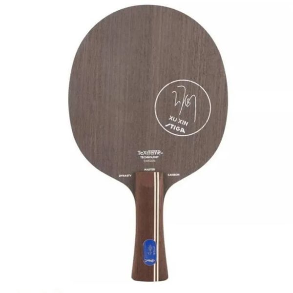 Raquetes de tênis de mesa Xuxin Dynasty Carbon Table Tennis Blade Offensive Flared Long Handle Master NCT 7 EBENHOLZ ROSEWOOD Ping Pong Bats Paddle 231207