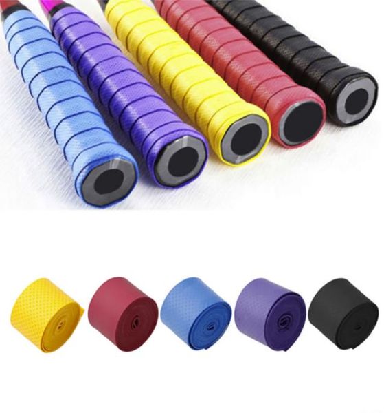 2 pezzi NUOVA racchetta da tennis a secco Grip antiscivolo Sudore assorbito Avvolge Rubinetti Manopole da badminton Racchetta Vibrazione Overgrip Sweatband7001725