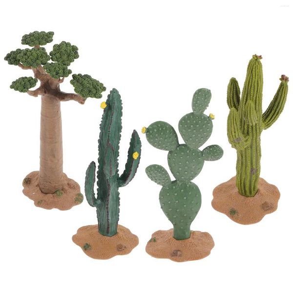 Fiori decorativi Cactus Muschio Decor Puntello artificiale Gli ornamenti simulati in plastica del paesaggio della camera da letto estiva Bling