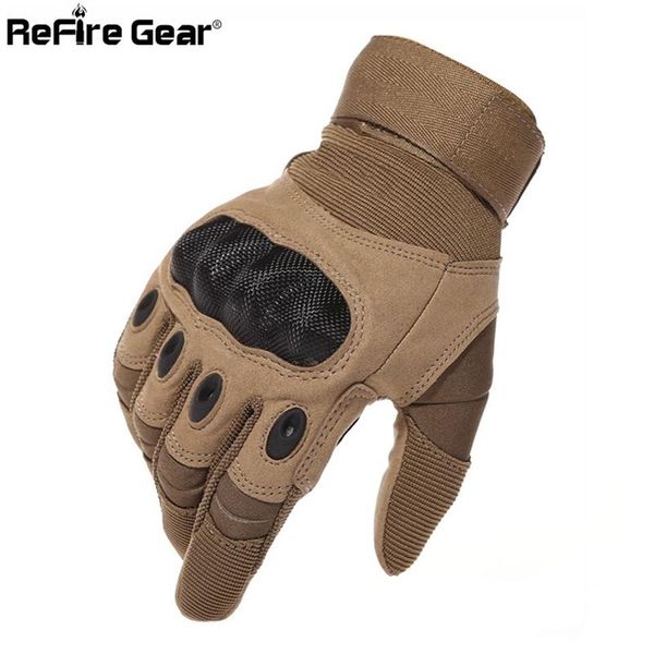 Army Gear Tactical Gloves Männer Vollfinger Swat Kampf Militärhandschuhe Militar Carbon Shell Anti-Skid Airsoft Paintball-Handschuhe Y200303J