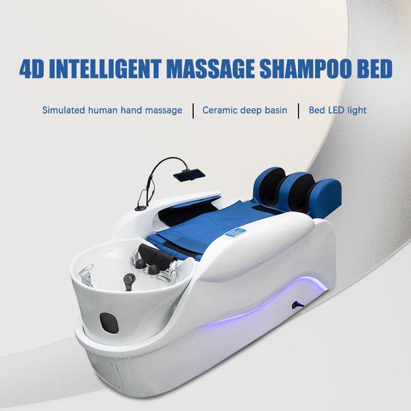 Massagem elétrica profissional tigela de lavagem de cabelo cabeça de luxo spa shampoo cama cadeira de lavagem de cabelo