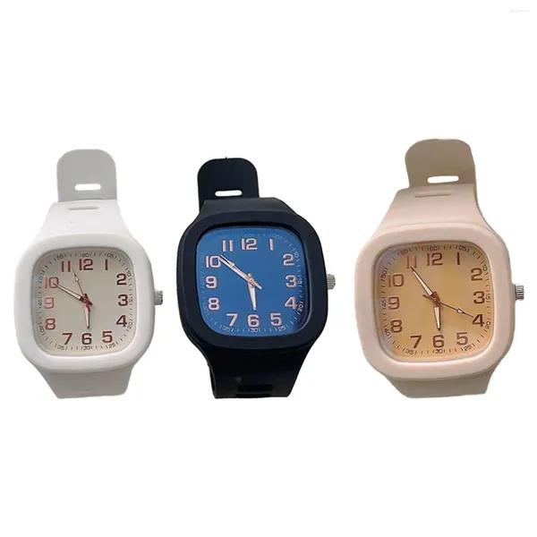 Relógios de pulso relógio analógico silicone banda dial pulseira eletrônico para estudantes crianças homens mulheres feminino masculino presentes do dia dos namorados