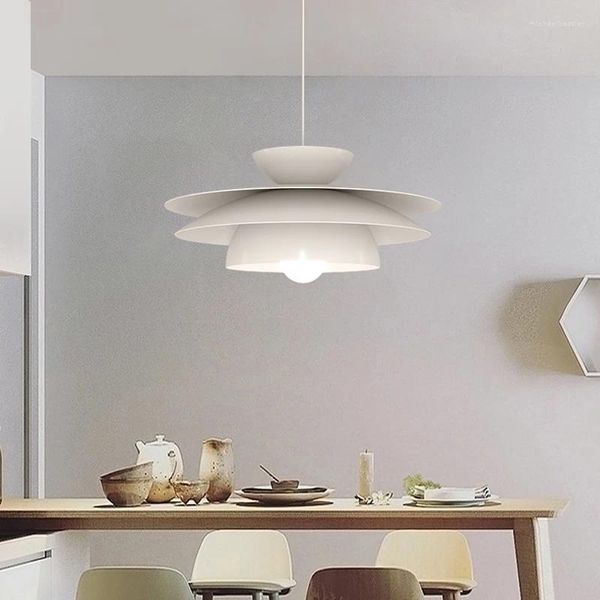 Lampade a sospensione Lampada a LED in stile nordico moderno per sala da pranzo cucina soggiorno camera da letto bianco semplice design lampadario lampadario lampadario