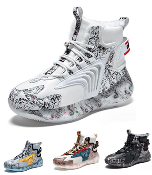 Winter-High-Top-Basketballschuhe für Paare, die Popcorn und Plüsch laufen, trendige Herren-Sportschuhe von Yakuda Popular Sneakers Store, bequeme Stiefel, Sportbekleidungsstiefel