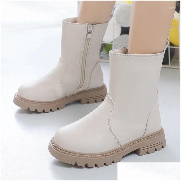 Stiefel Winter Herbst Mädchen Hohe Kinder Mode Leder Prinzessin Seite Reißverschluss Design Lange Drop Lieferung Baby Kinder Mutterschaft Schuhe DHRK9