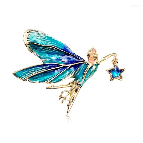 Broschen Schmetterling Mädchen Brosche Weibliche Engel Flügel Tänzerin Mantel Pins Mode Kleidung Schmuck Geschenk
