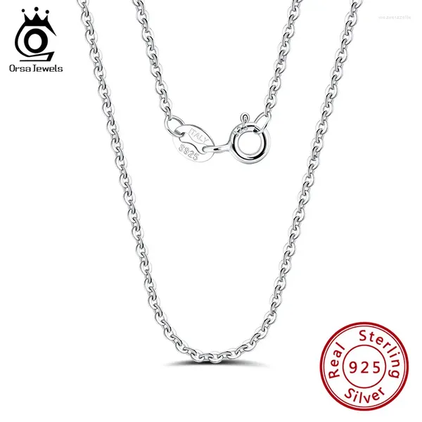 Цепочки ORSA JEWELS, итальянское серебро 925 пробы, персонализированное ожерелье, цепочка для женщин, 1,0 мм, кабельное соединение 45, 50, 55 см, SC06-P