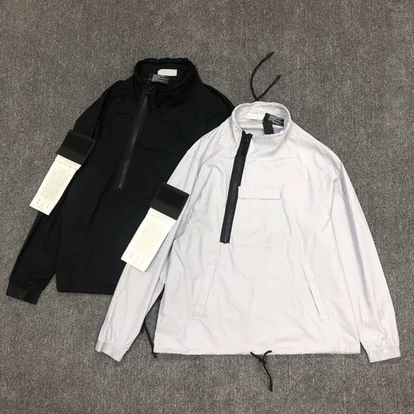 Topstoney Diagonal Zip Jacket Stone Designer Giacche da uomo Island Armband Fashion Pullover Tide Brand Top Taglia M 3 Commercio all'ingrosso 2 pezzi Sconto del 10%