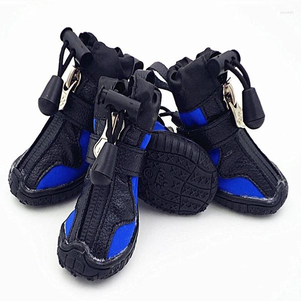 Abbigliamento per cani Scarpe per animali domestici per cani di piccola taglia con suola in gomma antiscivolo Stivali primaverili/autunnali impermeabili per gatti Rosso Blu Giallo