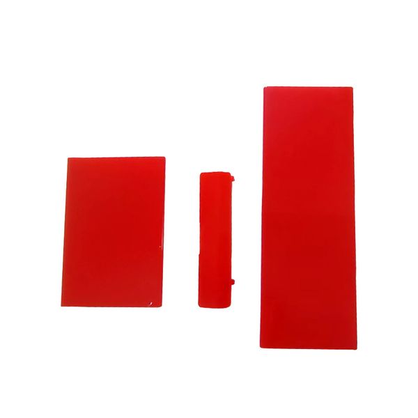 Rot, 3er-Pack, 3-in-1-Ersatz-Speicherkarten-Türschlitz-Abdeckungsdeckel-Set für Nintendo Wii-Konsolensystem, 3-teilige Deckel, DHL, FEDEX, UPS, KOSTENLOSER VERSAND