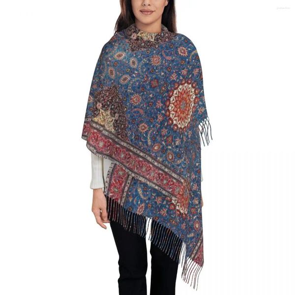 Schals Damen Quaste Schal Sarouk Persisches Muster Langer Winter Herbst Schal Wrap Boho Bohemian Geschenke Pashmina