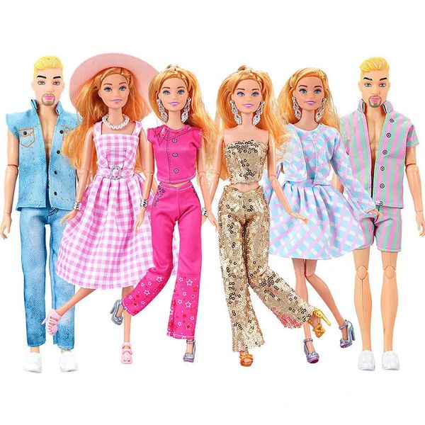 Куклы 30 см, мужская и женская кукла, полный набор 16 Bjd Ken с одеждой для девочек, игрушки, подарки 231207