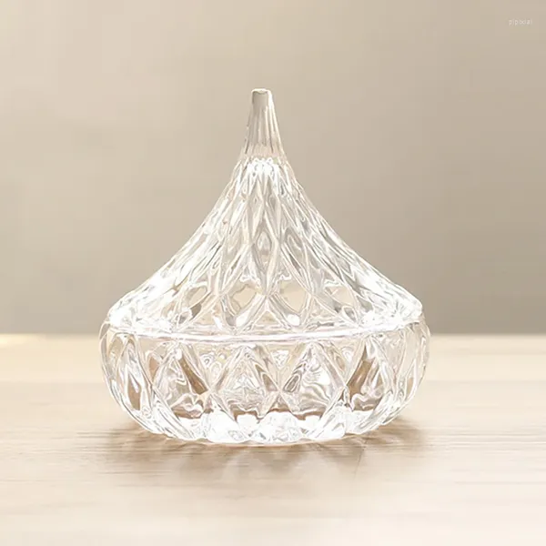 Placas de cristal diamante vidro jóias caixa de anel de armazenamento pequena vasilha de açúcar embalagem de decoração