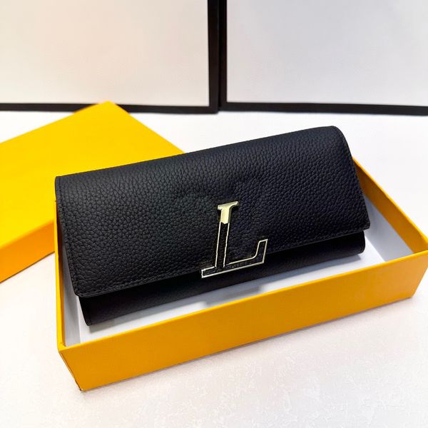 Ünlü marka tasarımcısı cüzdan unisex klasik moda klip 23 yeni kat değişim çantaları 9a pahalı orijinal deri çanta fransız lüks mektup flip cüzdan iki boyut