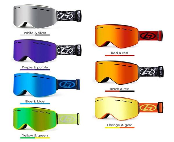 Obaolay Marka Kayak Gözlükleri Manyetik Lens Erkek Kadınlar Kadın Antifog 100 UV400 Koruma Çift Katman