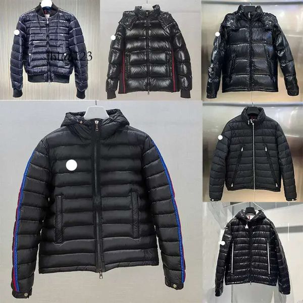 Cappotto invernale da uomo Piumino firmato da donna Emblema ricamato Collo in piedi Piumino con cappuccio Coppia addensato caldo B All'ingrosso 2 pezzi Sconto del 10%