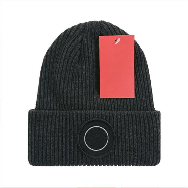 Мужская зимняя шапка, брендовая теплая шапка, двухслойная сложенная вязаная женская шерстяная шапка Y-10