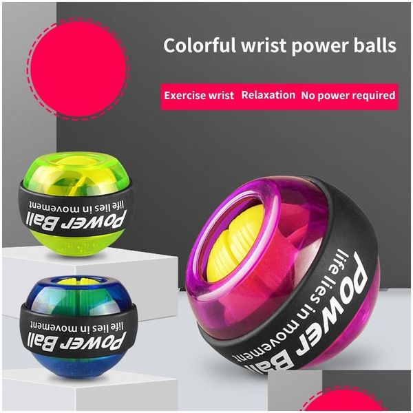 Power Wrists Led Ball Trainer Тренажерный зал Фитнес-оборудование Streng Train Гироскоп Тренажер для рук Hine Упражнение Y200506 Drop Delivery Sports Ou Dhpx4