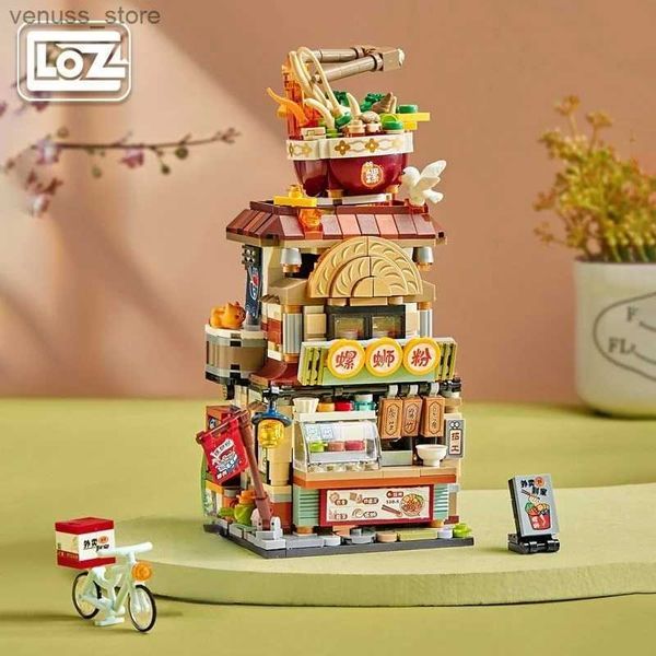 Blocos Loz novo 1294 Lemon Tea dobrável Street View série quebra-cabeça blocos de construção brinquedos infantis para meninos e meninas presentes de aniversário R231208