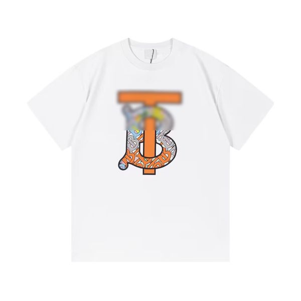Designer Trend Street Fashion Herren Rundhals-T-Shirt mit Buchstabendruck, locker, lässig, Urlaub, Baumwolle, kurzärmelig, Strandhemd, Herren-Tops, T-Shirt, Sport, B1