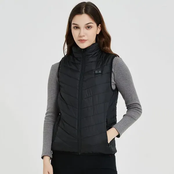 Gilet da uomo Gilet a doppio interruttore USB da uomo con colletto rialzato con regolazione a tre marce Chiusura con cerniera a risparmio energetico per donna imbottito