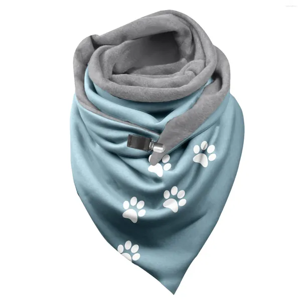 Шарфы, милые шарфы с принтом для женщин, однотонный ветрозащитный шарф на пуговицах, мягкий шарф Ladias, сохраняющий тепло, платок