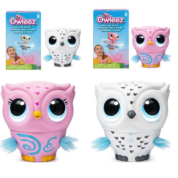 ElectricRC Animals Owleez Flying Baby Owl Brinquedos Interativos com Luzes e Amplificadores Sons Eletrônicos Pet Indução Voo para Crianças Meninas Presentes 231207