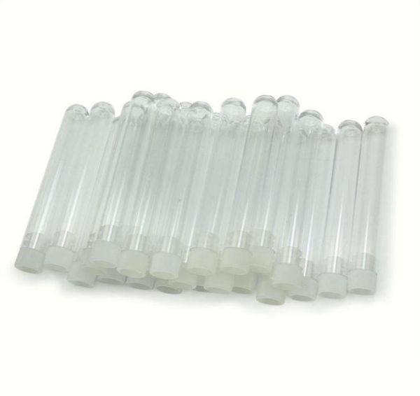 Tubo de ensaio vazio de plástico transparente, 25 peças inteiras, faça garrafas de desejo com tampas brancas, rolhas, recipiente de frascos de mensagem cra5364405