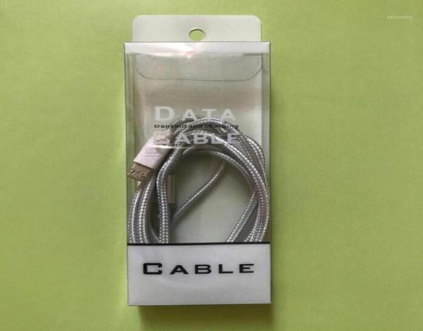 Подарочная упаковка Пустая белая прозрачная розничная упаковка из ПВХ для кабеля для передачи данных длиной 1 м 2 м 6 футов Универсальная упаковка Зарядное устройство для смартфона Line15522217