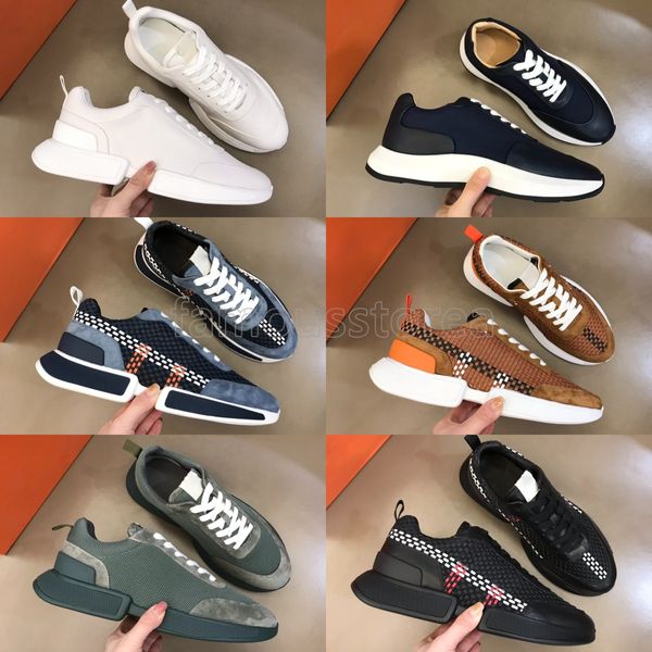 Luxo deriva tênis masculino tênis saltando tênis de couro de bezerro corredor esportes técnico luz sola atlético casal casual sapatos de caminhada EU38-44