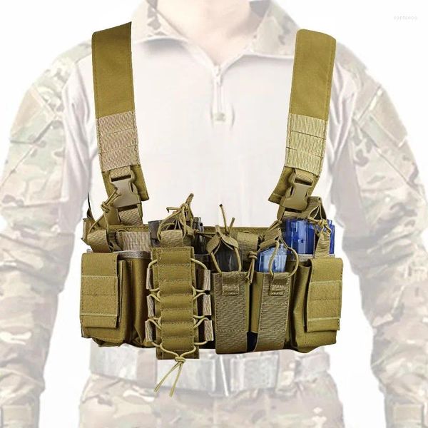 Giacche da caccia Gilet mimetico tattico multifunzionale Gilet da trekking militare Accessori tasca sul ventre montati all'aperto D3