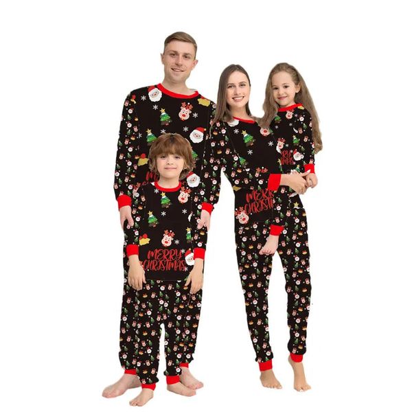 Família combinando roupas de natal pijamas conjunto pai mãe e filha filho crianças roupa de natal bebê menina macacão pijamas 231207
