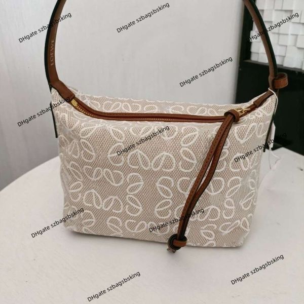 Designer Bag Lowee Marca de Luxo das Mulheres Sacola de Ombro Único Francês Lona Cubi Bento Dumpling Bags Moda Bordado Bolsa de mão nas axilas