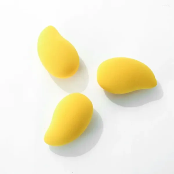 Makyaj süngerleri 3pcs mango şekli yumuşak sünger yüzü güzellik kozmetik toz puf makyaj araçları