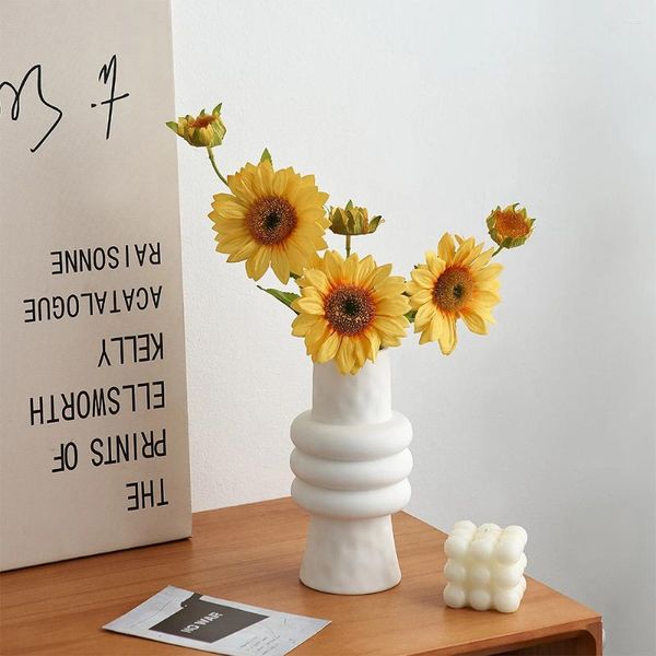 Vasen Nordic Home Dekoration Offizielle Desktop Abstrakte Blumentopf Keramik Vase Wohnzimmer Dekor Ornament Kunst Zubehör Geschenk