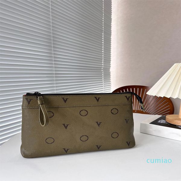 Borsa tote da uomo di design di lusso pochette in pelle portafoglio da uomo portaoggetti da toilette telefono cellulare grande capacità 28 cm