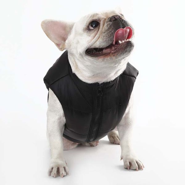 Zk20 outono e inverno roupas para cães colete de algodão pequeno cão grosso bordado roupas de algodão designer roupas para cães