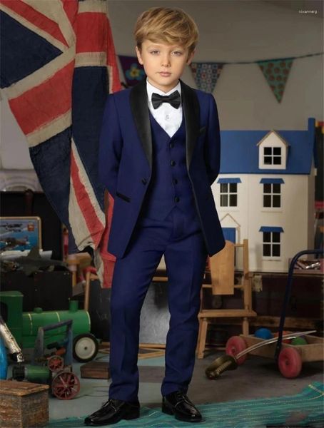 Abiti da uomo Ragazzi Smoking da sposo per matrimoni Adolescenti Personalizzati Bambini Festa per bambini Casual Formale (Giacca Pantaloni Gilet)