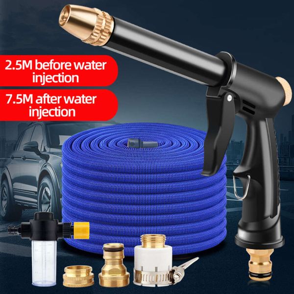 Su Tabancası Kar Köpük Lance Taşınabilir Yüksek Basınçlı Araç Su Tabancası Temizleme Otomobil Yıkama Makinesi Bahçe Sulama Hortum Nozul Sprinkler Köpük İplik Hızlı Konektör