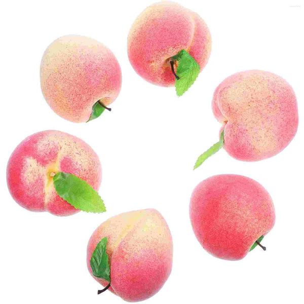 Partydekoration 6 Stück Mandarine Künstliche Früchte Pfirsich Kindergeburtstag für Mädchen Simulationsschaummodelle